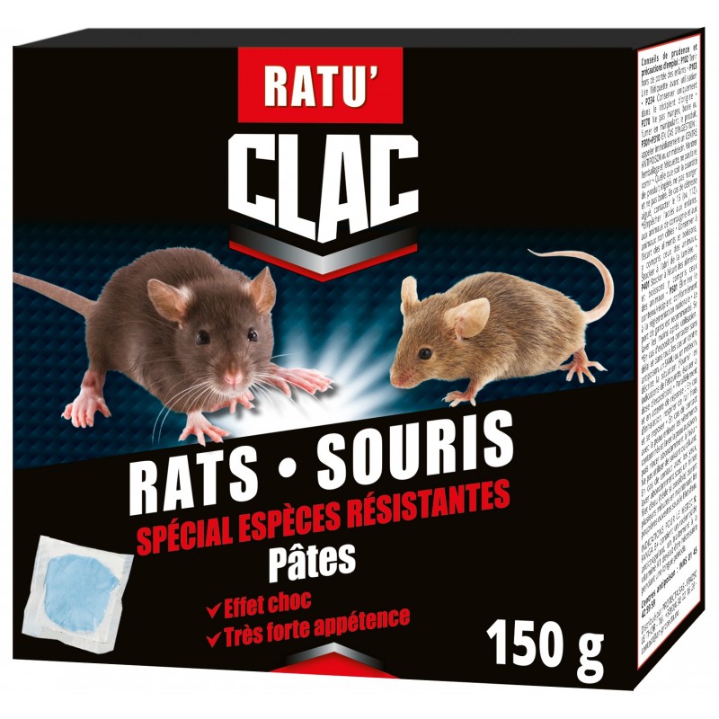 RATICIDE PÂTE FRAÎCHE FLUO CONTRE RAT ET SOURIS TRES PUISSANT BRODIFACUM  29PPM