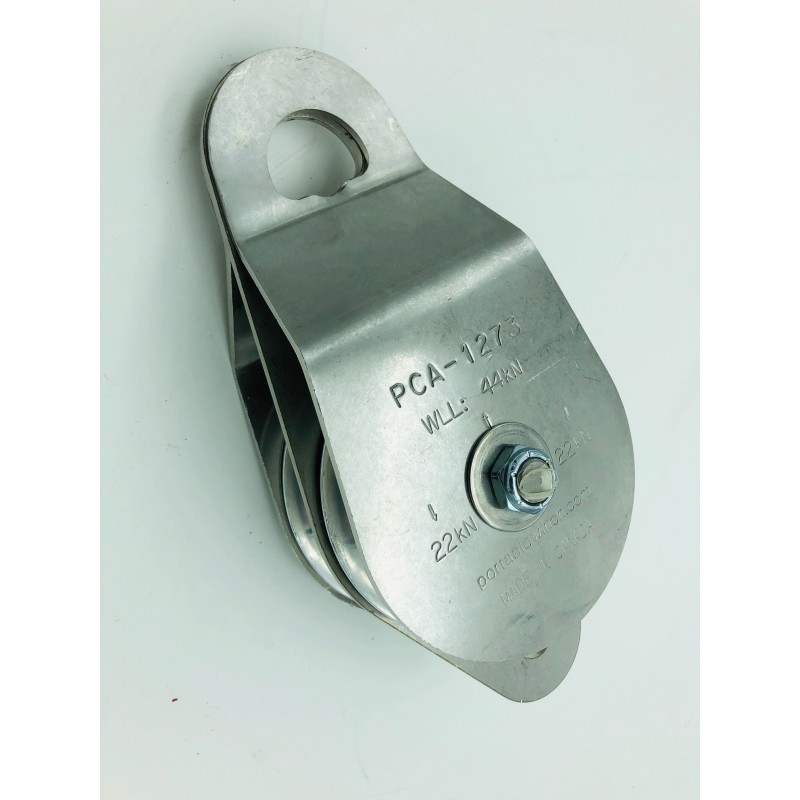PCA-1273 Poulie double ouvrante inox 100 mm de diamètre