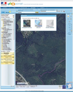 GéoPortail en version photo aérienne avec les propositions d’impression 